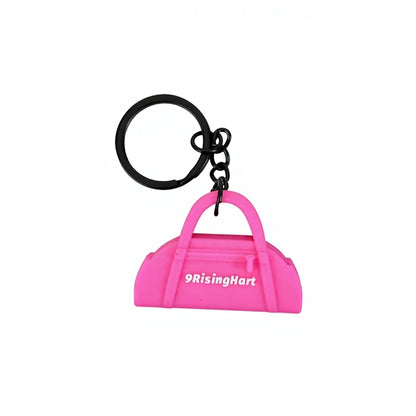 Hot Selling 3D Cartoon Gym Rubber Keychain Creative Anime 3D Yoga Bag Pendant Fitness Cool Key Chain