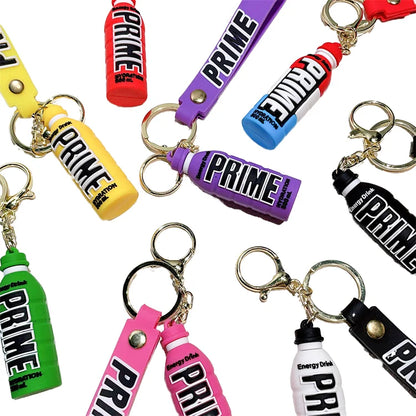 Wholesale 3D PVC Anime Prime Cartoon Keychain 3D Keychain Car Pendant Bag Toy Prime Drink Keychain