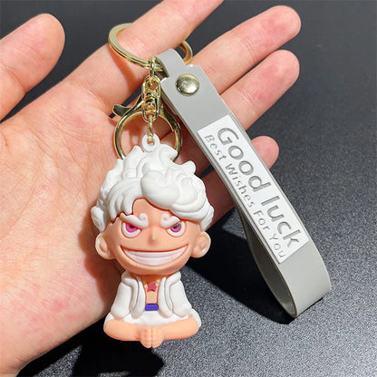 Cartoon Cute Anime One Pieces Luffys Doll Car Bag Pendant Keychain Wholesale Keychain Small Gift
