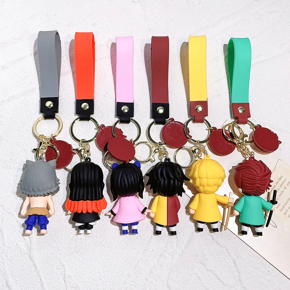 New Anime Keychain Car Keychain Cartoon Anime Doll School Bag Pendant Figure Surrounding Gifts