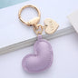 Leather Heart Keychain Charms Bag and Backpack Small Charm Car and Bag Keychain