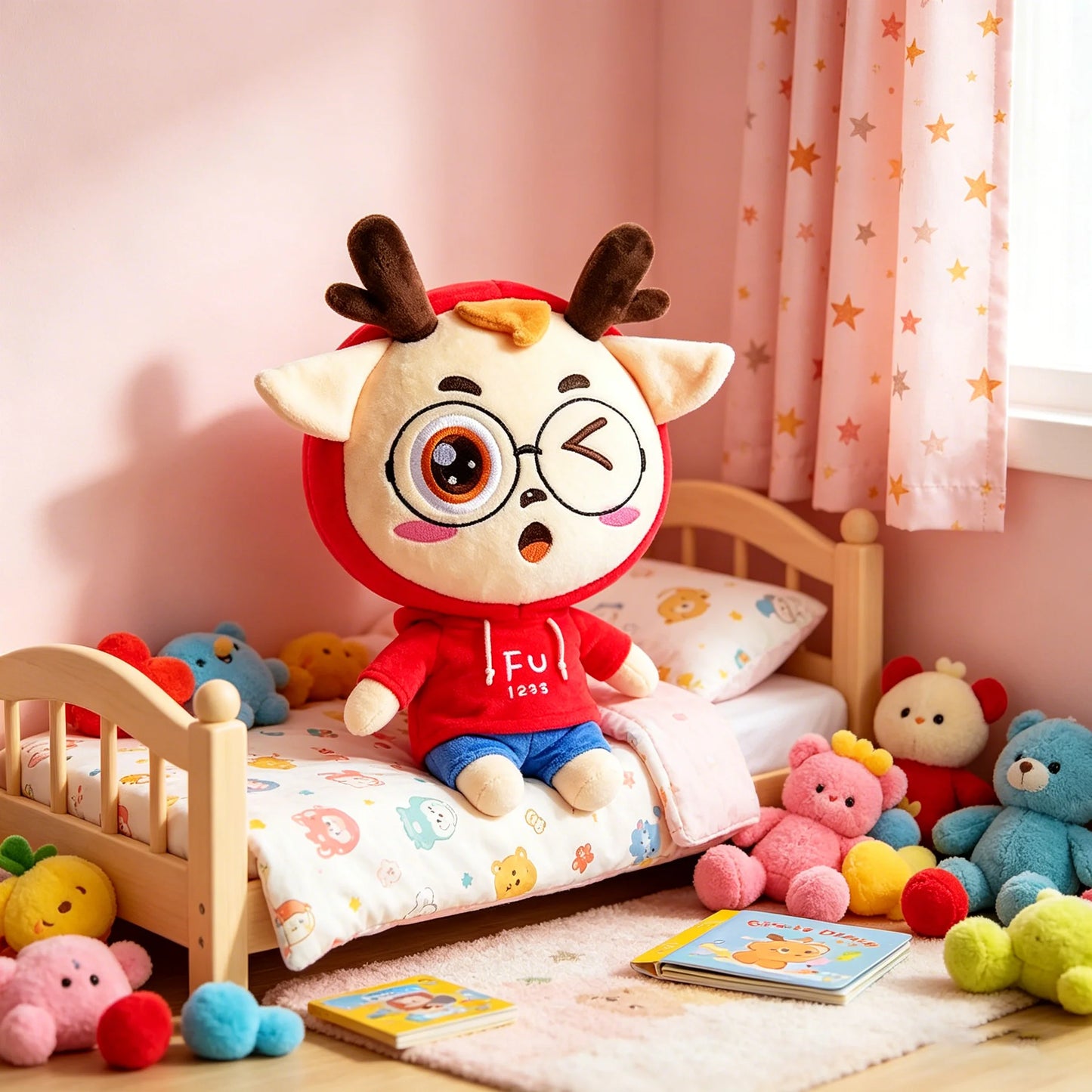 Customizable Corporate Brand Promotion Gifts Cute Deer Plush Figures Free Sampling Deeply Customized Animal Dolls