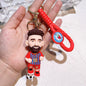 New Arrival Most Popular 3D Cartoon PVC Rubber Keychain Football Team Star Keychains