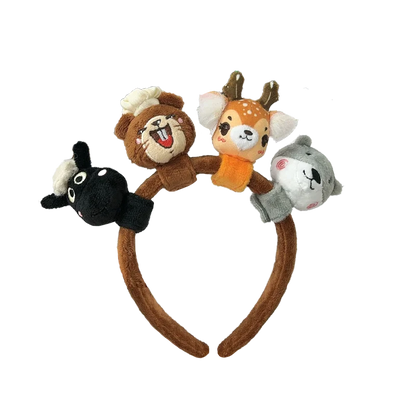 Animal-Theme Plush Hairband Party Gift & Events Merchandise Supports Custom Artwork Samples Logo