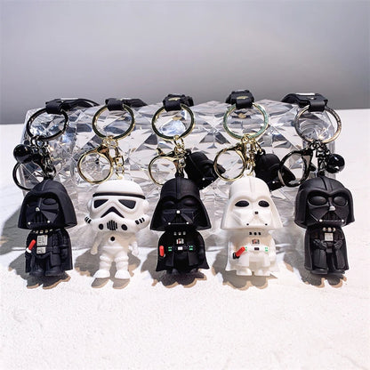 Wholesale 3D Keychain Darth Vaders Cartoon Doll Bag Pendant Small Hanging Accessories for Personality Small Gifts