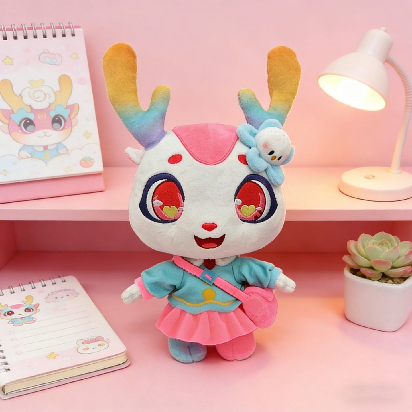 Manufacturer Direct Sales OEM Custom Cute Deer Antler Plush Doll Popular Gift  Cotton Material Logo Design Supported