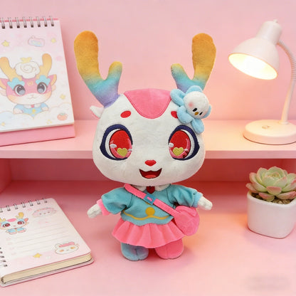 Manufacturer Direct Sales OEM Custom Cute Deer Antler Plush Doll Popular Gift  Cotton Material Logo Design Supported