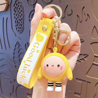 Egg Party Keychain Cartoon Backpack Pendant Car Keychain Crafts Decoration