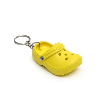 3D Mini EVA Keychain Plastic Foam Beach Hole Sandal Slipper Keychain Decoration Beach Shoe Keychain