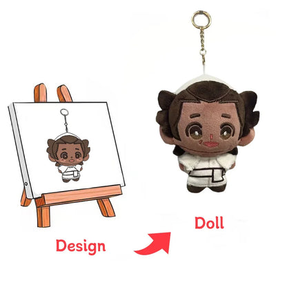 Low Moq ODM OEM Custom Drawing Design Plush Doll Animal Humanoid Doll Plush Keychain Custom
