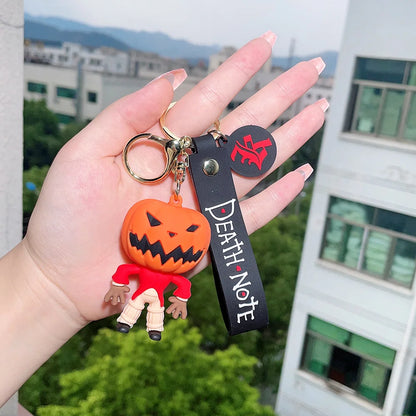 3D Nightmare Before Christmas Keychain Rubber Anime Lanyard Accessories for Car Gift Toy Halloween Promotion Keychains
