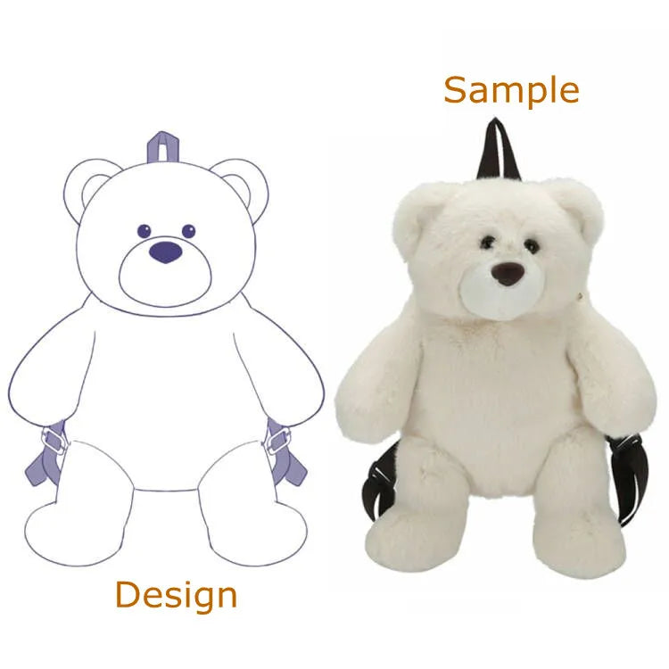 2026 No Moq Factory Customization Logo Animal Plush Bags Toys Custom Plushie Backpack