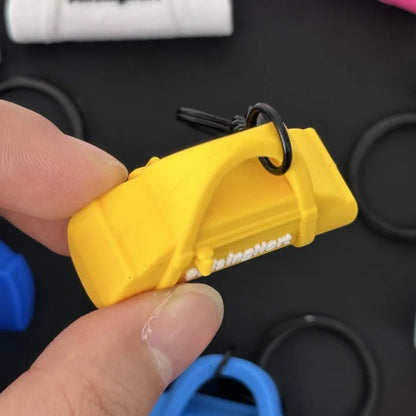 Hot Selling 3D Cartoon Gym Rubber Keychain Creative Anime 3D Yoga Bag Pendant Fitness Cool Key Chain