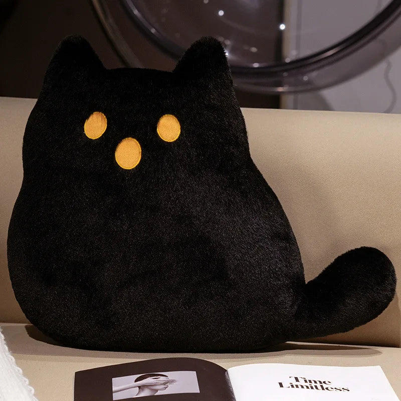 2026 New Custom Soft Cute Halloween Ghost Cat Plush Pillow Stuffed Pillow  Festival Decoration Black Cat