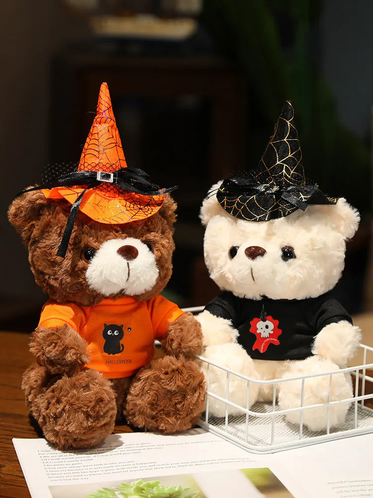 High Quality Creative Funny Soft Cute Halloween Teddy Bear Stuffed Plush Toys Halloween Decoration Gift