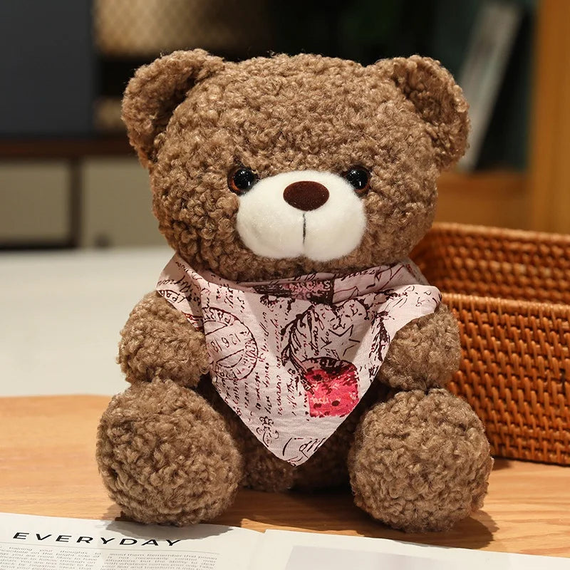 25cm High Quality Factory Wholesale Teddy Bear Series Multiple Kinds of Teddy Bears with Silk Scarves